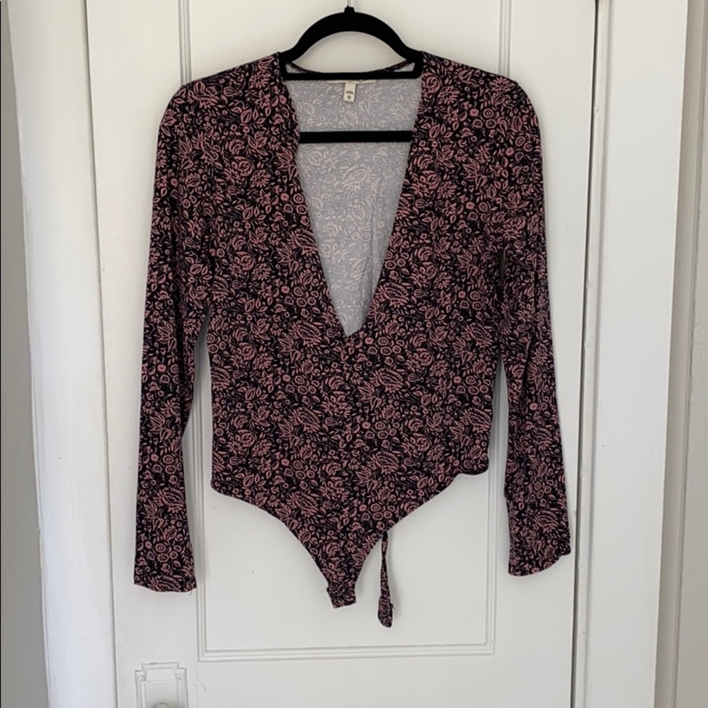 V neck body suit